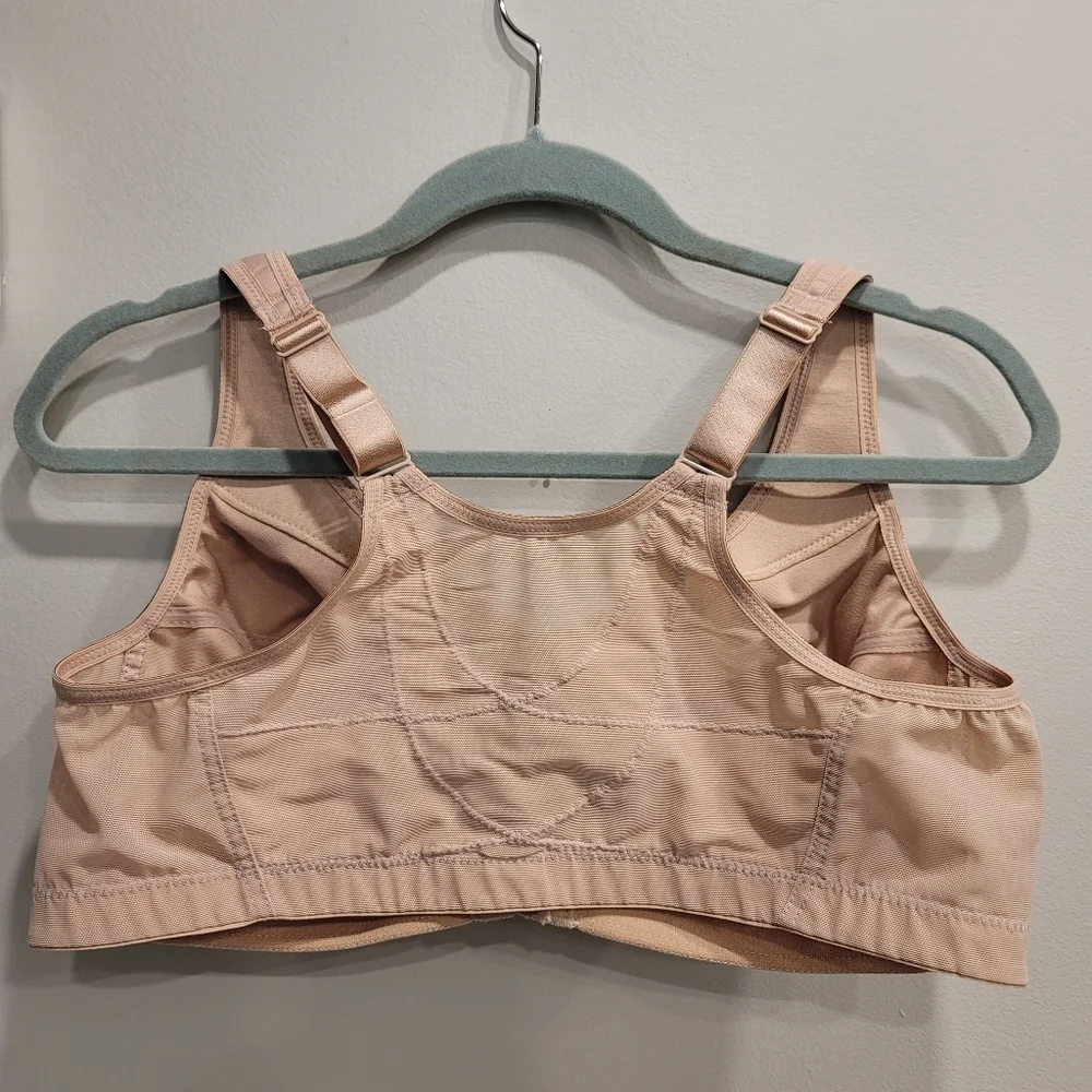 Sz 40C Cafe Glamorise MagicLift Front-Closure with Posture Back Support Bra